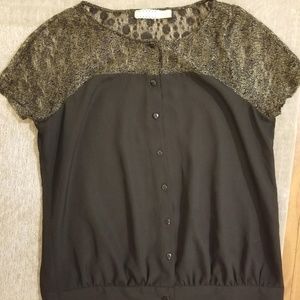 Pins and Needles Black button Blouse